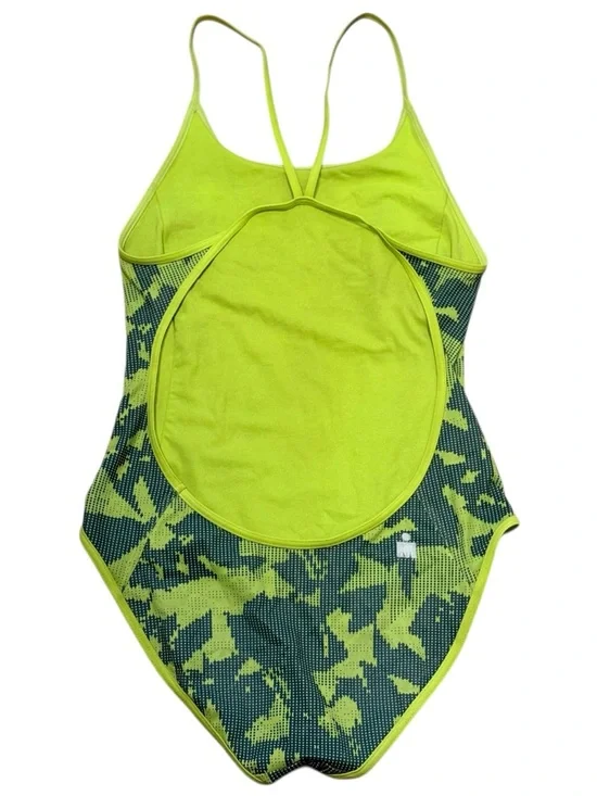 ROKA Elite Triangle Back One Piece Swimsuit Shatter Acid Lime Size Large - Picture 2 of 6